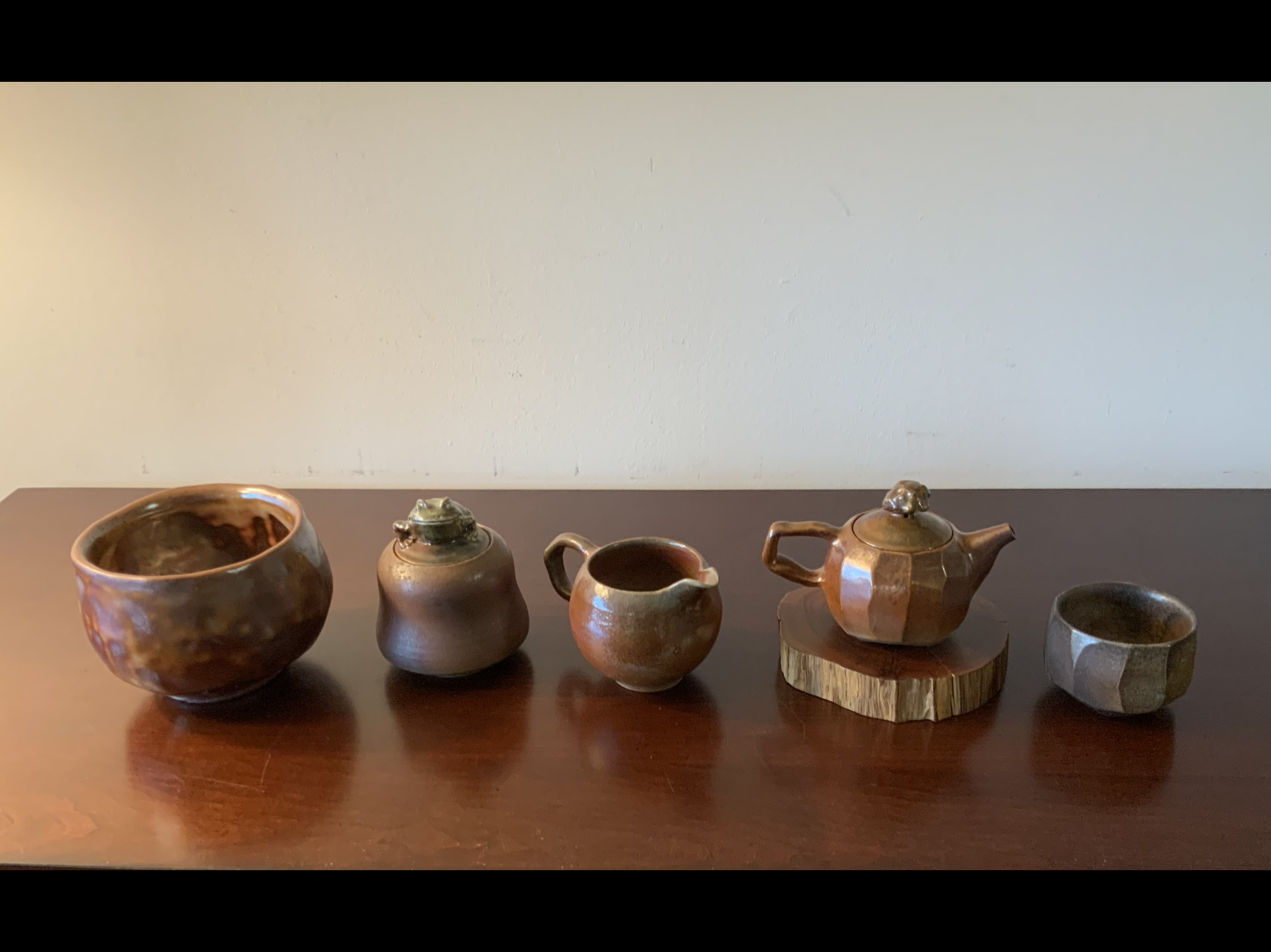 我收藏的一套台灣柴燒茶具